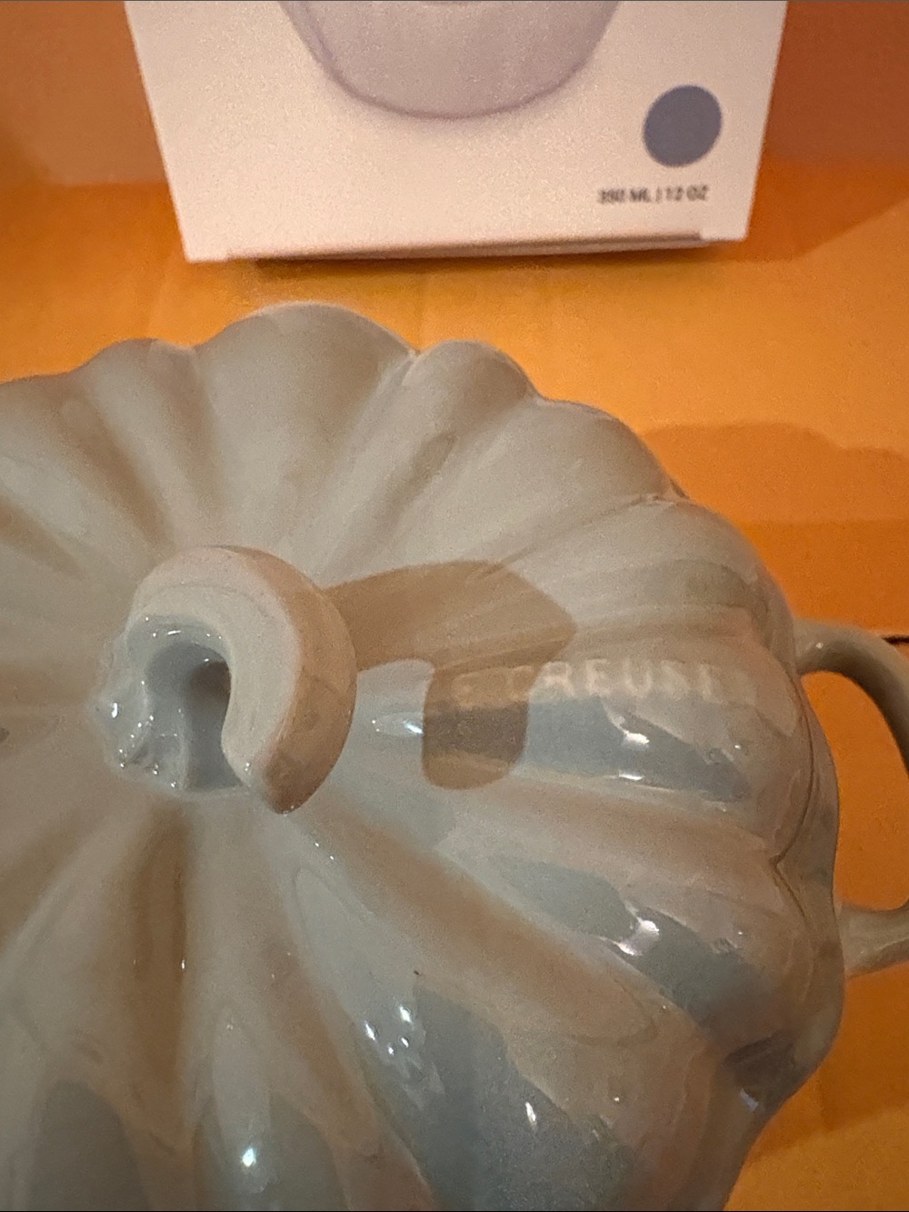 Le Creuset 350ml Mini Cocotte in Sea Salt and White - Picture 13 of 15